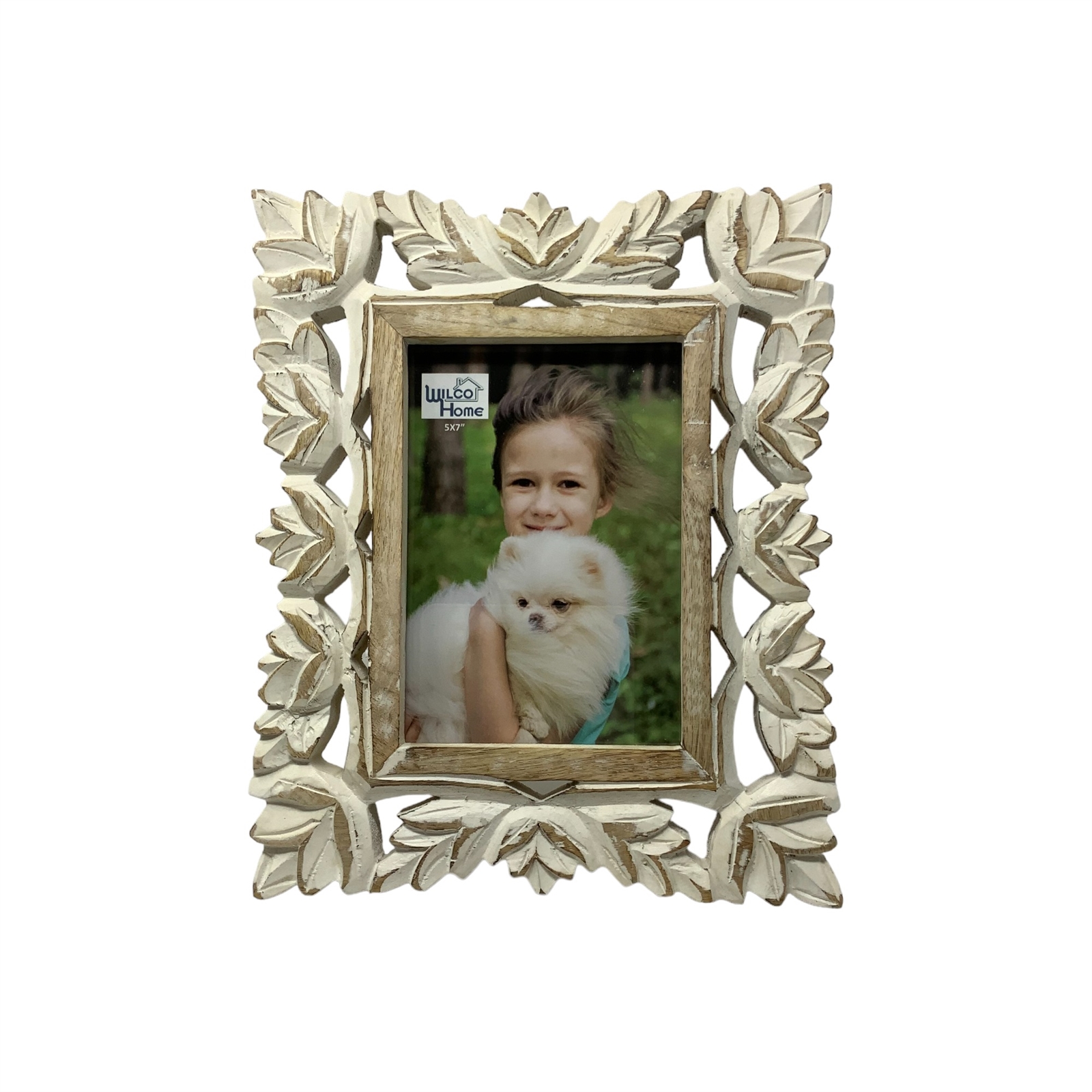 Malaga Picture Frame 5x7-White Wash 