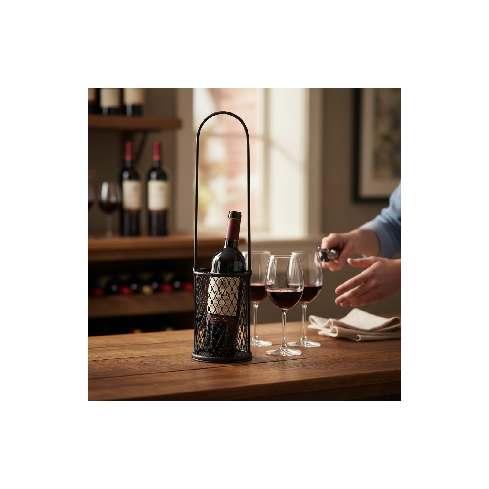 Mesh Bottle Carrier-Natural-26606