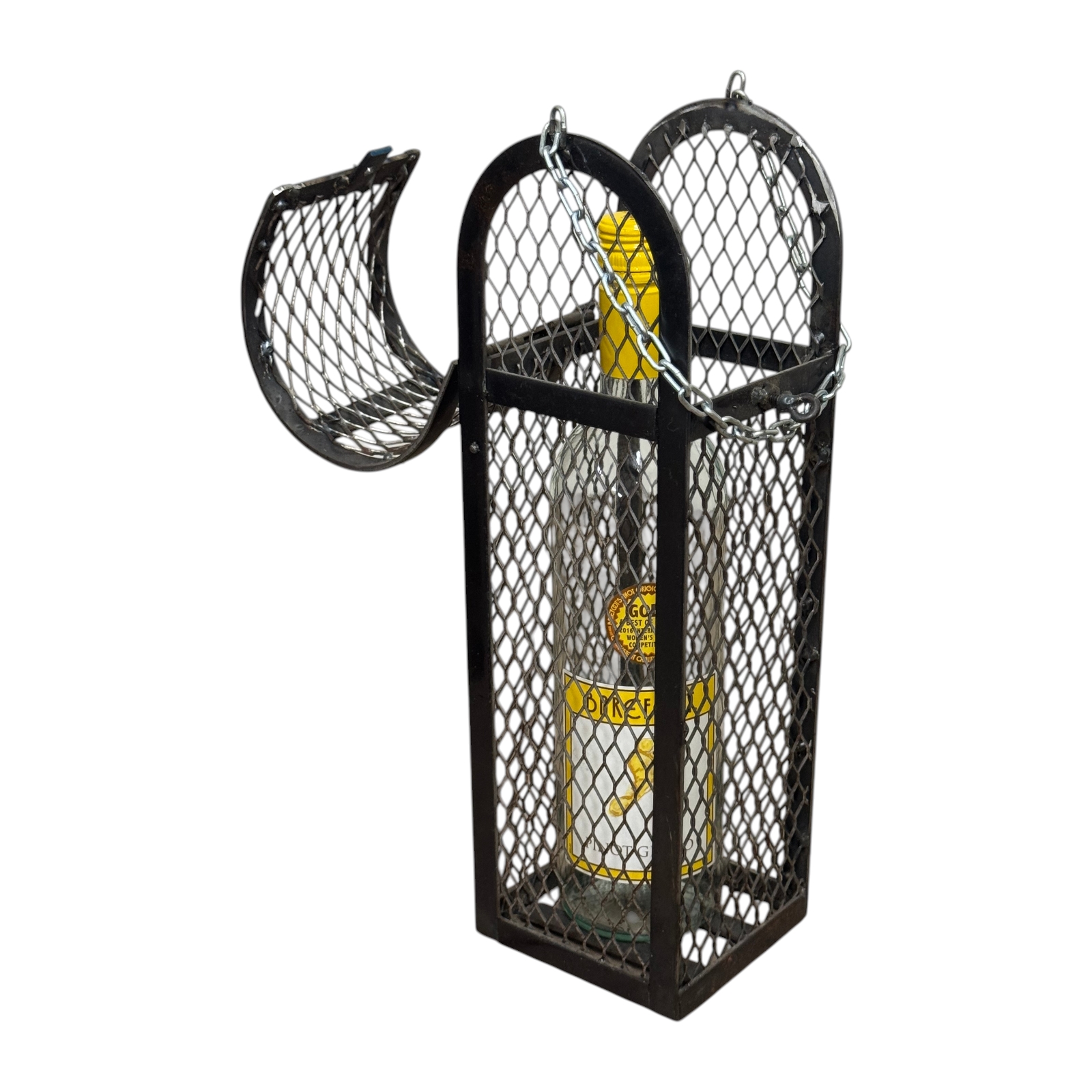 Mesh Single Bottle Wine Dome-Natural-26642